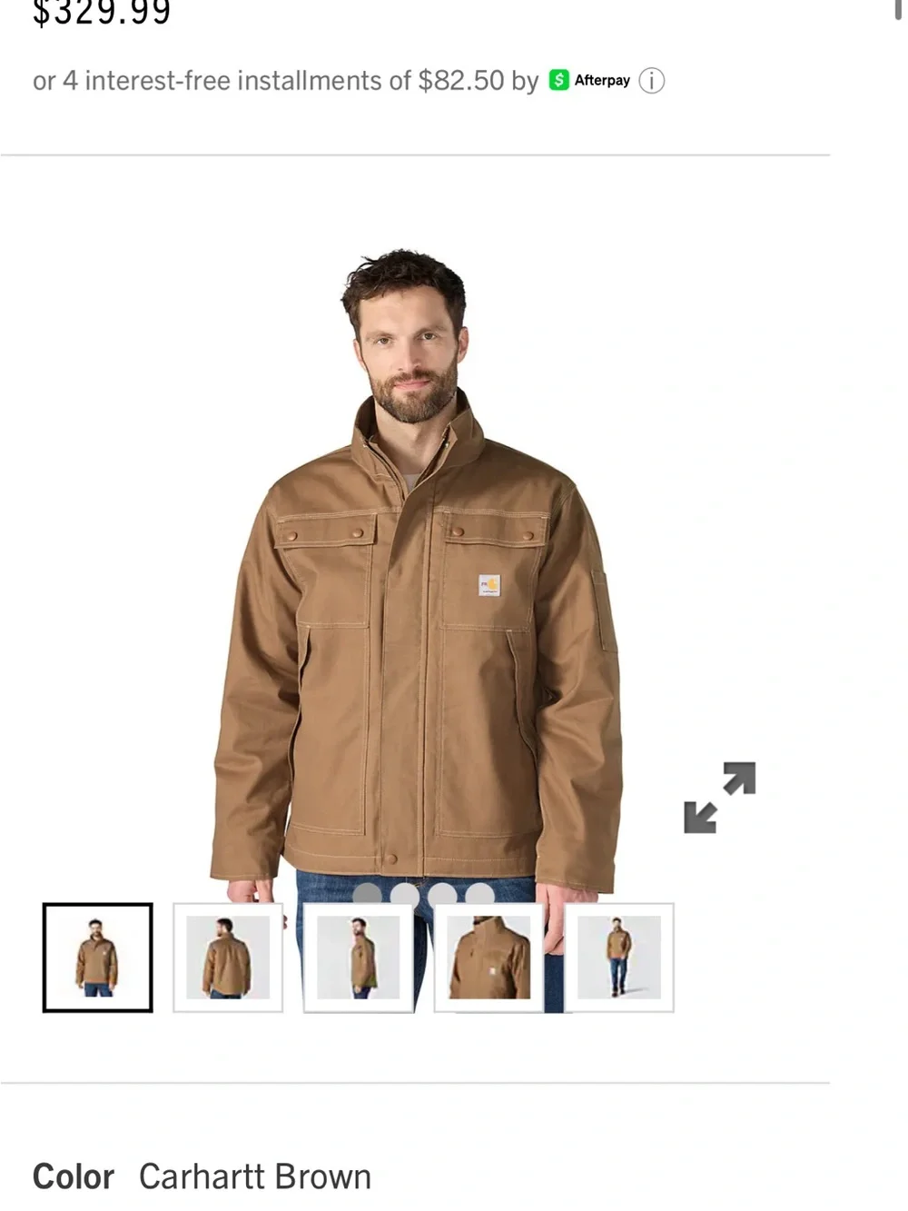 Carhartt Brown Duck Canvas Field Jacket